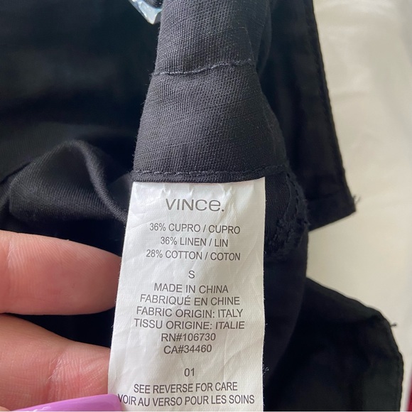 Vince Utility Cargo Linen Cotton Drawstring Pants size L - Picture 10 of 10